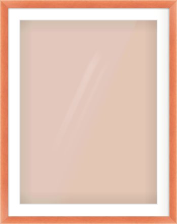 Bronze Flat Frame for 60 × 80cm artwork, with Smooth White Single Mount