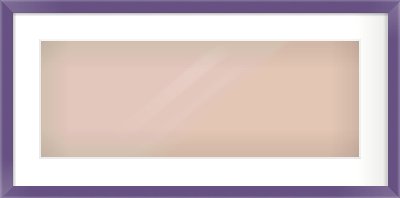 Purple Paint Flat Frame for 24 × 9in artwork, with Smooth White Single Mount