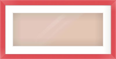 Red Paint Flat Frame for 24 × 9in artwork, with Smooth White Single Mount