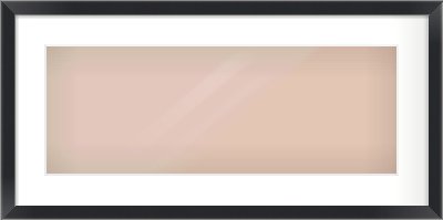 Black/Silver Flat Frame for 24 × 9in artwork, with Smooth White Single Mount