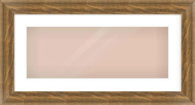 Characteristic Brown Flat Frame for 24 × 9in artwork, with Smooth White Single Mount