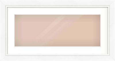 White Reverse Frame for 24 × 9in artwork, with Smooth White Single Mount