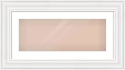 White Spoon Frame for 24 × 9in artwork, with Smooth White Single Mount