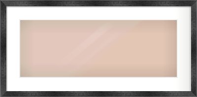 Black Flat Frame for 24 × 9in artwork, with Smooth White Single Mount