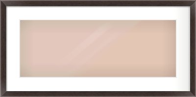 Brown Flat Frame for 24 × 9in artwork, with Smooth White Single Mount