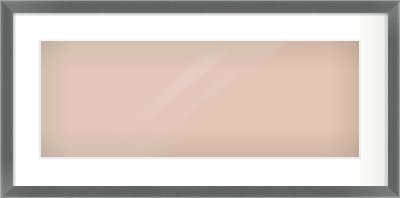 Dark Grey Flat Frame for 24 × 9in artwork, with Smooth White Single Mount