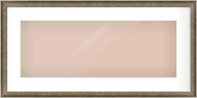 Silver Scoop Frame for 24 × 9in artwork, with Smooth White Single Mount
