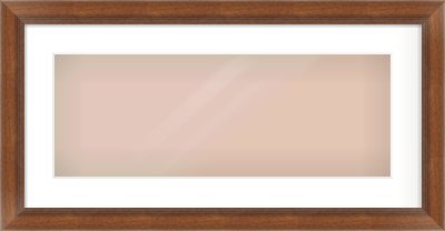 Brown Flat Frame for 24 × 9in artwork, with Smooth White Single Mount