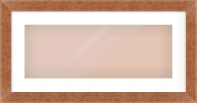 Bronze Flat Frame for 24 × 9in artwork, with Smooth White Single Mount
