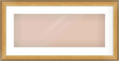 Gold Scoop Frame for 24 × 9in artwork, with Smooth White Single Mount