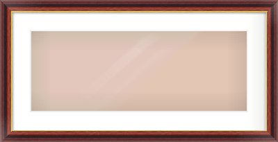 Brown Reverse Frame for 24 × 9in artwork, with Smooth White Single Mount