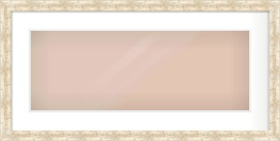 Silver Flat Frame for 24 × 9in artwork, with Smooth White Single Mount