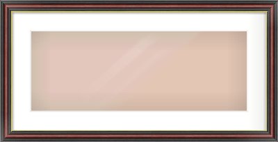 Brown Reverse Frame for 24 × 9in artwork, with Smooth White Single Mount
