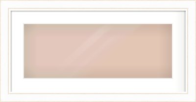 White / Natural Scoop Frame for 24 × 9in artwork, with Smooth White Single Mount