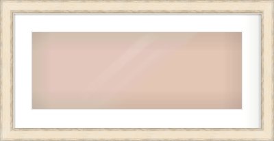 GOLD Flat Frame for 24 × 9in artwork, with Smooth White Single Mount