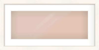 Cream Flat Frame for 24 × 9in artwork, with Smooth White Single Mount