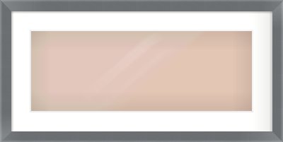 Grey Flat Frame for 24 × 9in artwork, with Smooth White Single Mount