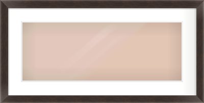Brown Bevel Frame for 24 × 9in artwork, with Smooth White Single Mount