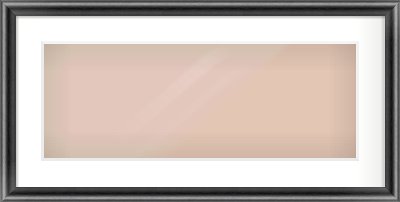 Black Cushion Frame for 24 × 9in artwork, with Smooth White Single Mount
