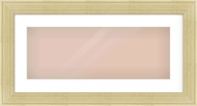 Silver Flat Frame for 24 × 9in artwork, with Smooth White Single Mount