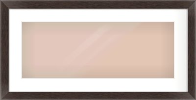 Brown Flat Frame for 24 × 9in artwork, with Smooth White Single Mount