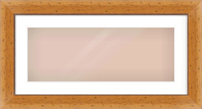 Distressed Pine Reverse Frame for 24 × 9in artwork, with Smooth White Single Mount