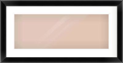 Black Cushion Frame for 24 × 9in artwork, with Smooth White Single Mount