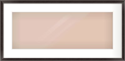 Black Cushion Frame for 24 × 9in artwork, with Smooth White Single Mount