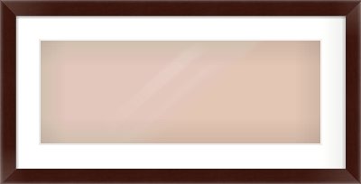 Brown Flat Frame for 24 × 9in artwork, with Smooth White Single Mount
