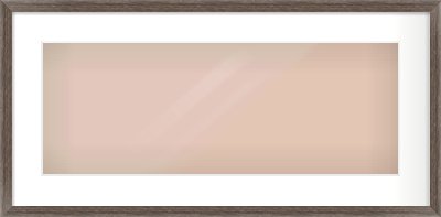 Dark Walnut Flat Frame for 24 × 9in artwork, with Smooth White Single Mount