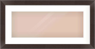 Brown Flat Frame for 24 × 9in artwork, with Smooth White Single Mount