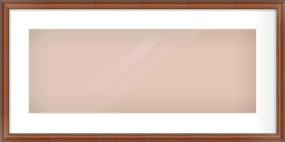 Brown Cushion Frame for 24 × 9in artwork, with Smooth White Single Mount