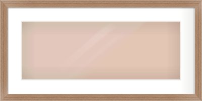 Walnut Flat Frame for 24 × 9in artwork, with Smooth White Single Mount