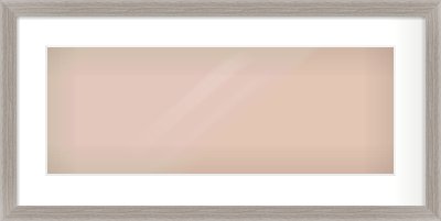 Grey Flat Frame for 24 × 9in artwork, with Smooth White Single Mount