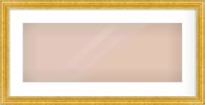 Gold Reverse Frame for 24 × 9in artwork, with Smooth White Single Mount