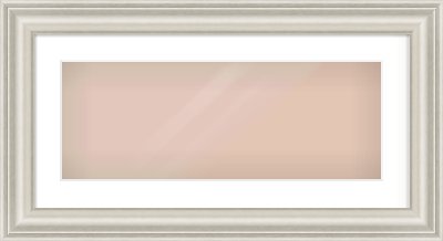 Silver Scoop Frame for 24 × 9in artwork, with Smooth White Single Mount