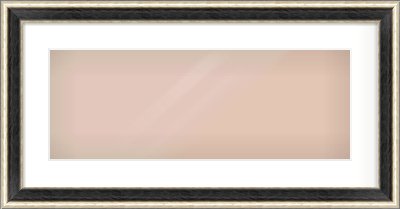 Black & Champagne Silver Spoon Frame for 24 × 9in artwork, with Smooth White Single Mount