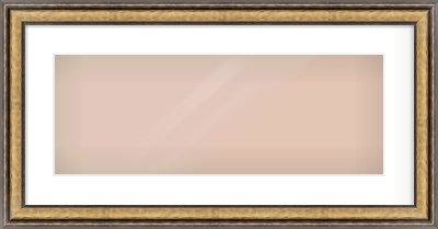 Gold Spoon Frame for 24 × 9in artwork, with Smooth White Single Mount