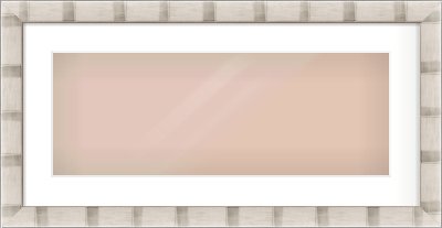 Silver Flat Frame for 24 × 9in artwork, with Smooth White Single Mount