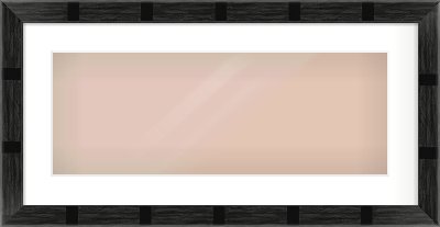 Black Flat Frame for 24 × 9in artwork, with Smooth White Single Mount