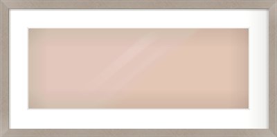 Silver & Black Sided Flat Frame for 24 × 9in artwork, with Smooth White Single Mount