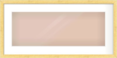 Brushed Gold with Black Sides Flat Frame for 24 × 9in artwork, with Smooth White Single Mount