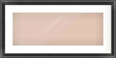 Black Cushion Frame for 24 × 9in artwork, with Smooth White Single Mount