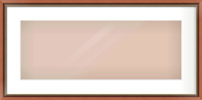 Brown Spoon Frame for 24 × 9in artwork, with Smooth White Single Mount