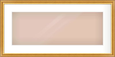 Gold Reverse Frame for 24 × 9in artwork, with Smooth White Single Mount