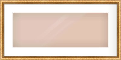 Gold Cushion Frame for 24 × 9in artwork, with Smooth White Single Mount