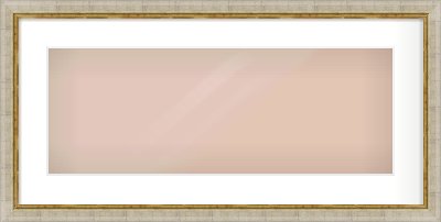 Silver Foil Flat Frame for 24 × 9in artwork, with Smooth White Single Mount