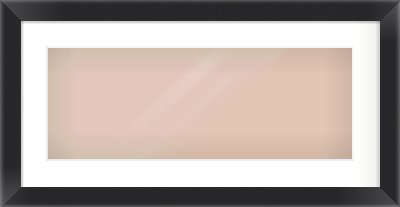 Black Flat Frame for 24 × 9in artwork, with Smooth White Single Mount