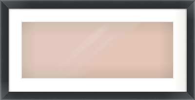 Black Bevel Frame for 24 × 9in artwork, with Smooth White Single Mount