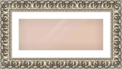 Silver Reverse Frame for 24 × 9in artwork, with Smooth White Single Mount